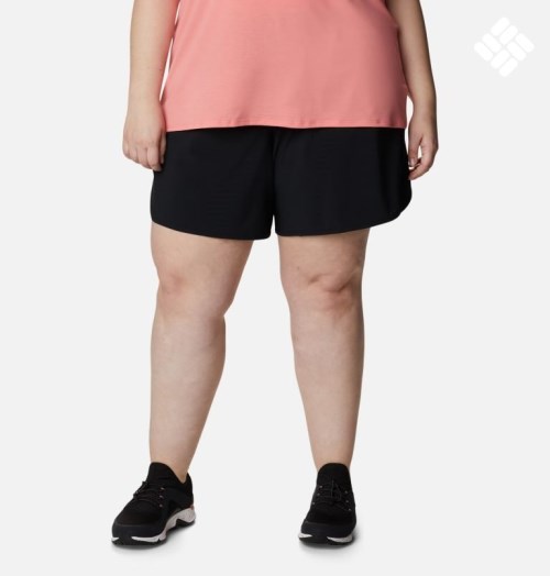 Women's Columbia Bogata Bay Stretch Shorts Black | Plus Size CA-R684C